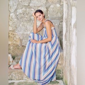 MIRTH Handmade edition stripped maxi dress